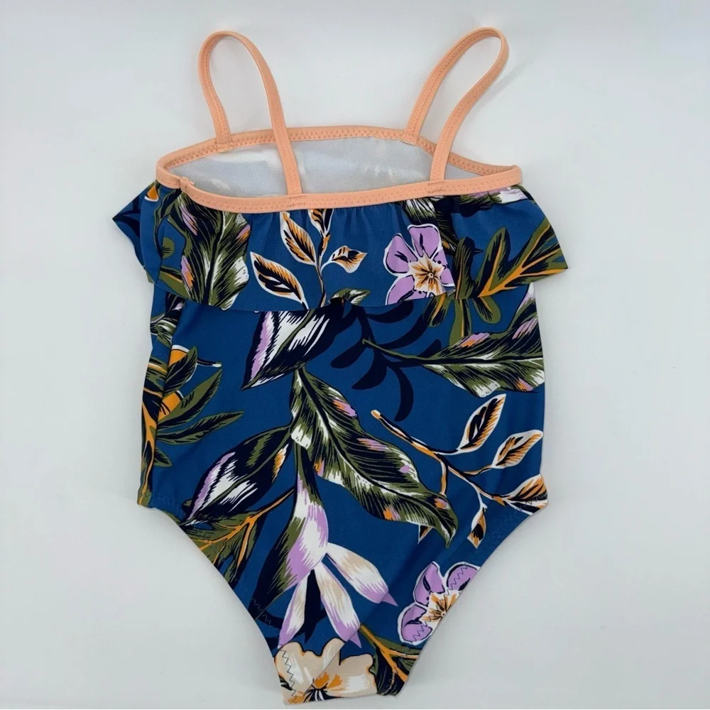 OshKosh B'gosh Blue Tropical Floral Baby Swimsuit One Piece